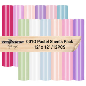 TeckWrap 001 gloss or matte pastel sheets pack (10 pieces)