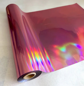 Pink hologram foil