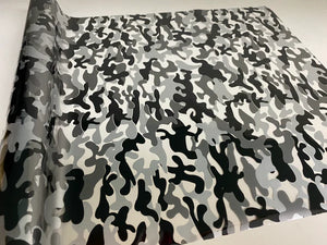 Camo black/silver foil