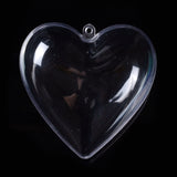 Heart shaped fillable clear acrylic bauble collection