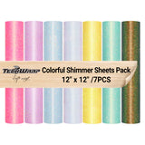 TeckWrap colourfull shimmer sheets pack (7 pieces)