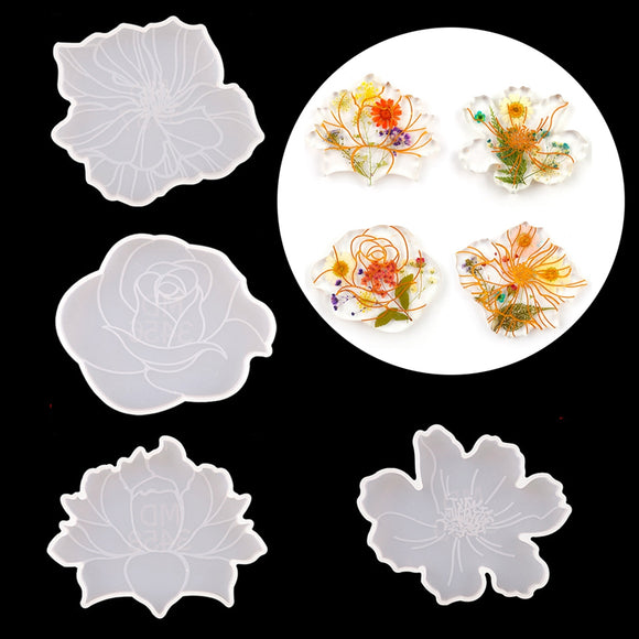 Flower cup mat mold set (4 molds)