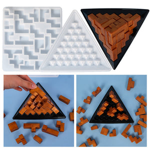 Pyramid puzzle mold set (2 parts)