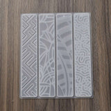 Multiple patterned rectangle bookmark mold