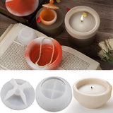 Round silicone candle cup (2 parts)