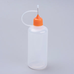 60ml plastic glue bottles, with steel pin