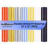 TeckWrap chameleon shimmer HTV pack (7 pieces)