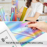 TeckWrap holographic glossy rainbow craft vinyl sheets pack (7 pieces)