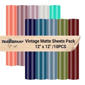 TeckWrap vintage matte sheets pack (10 pieces)